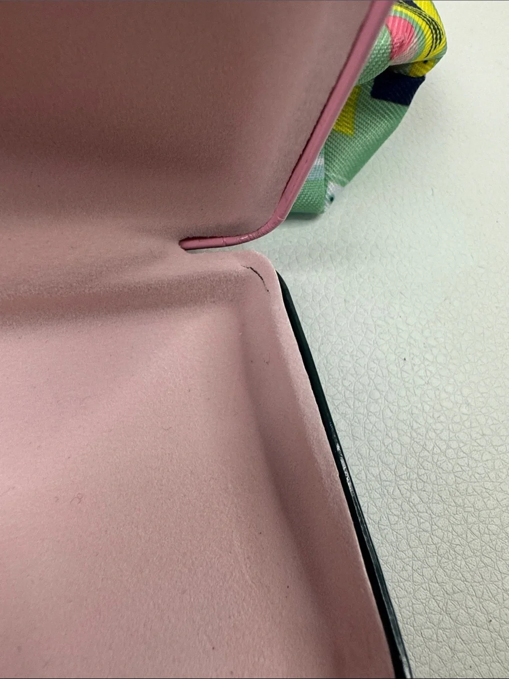 kate spade Green Printed Cosmetic Pouch & Pink Kate Spade Sunglasses Case set